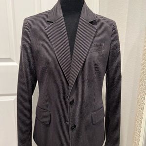 Anne Klein sheer sucker black blazer size 6